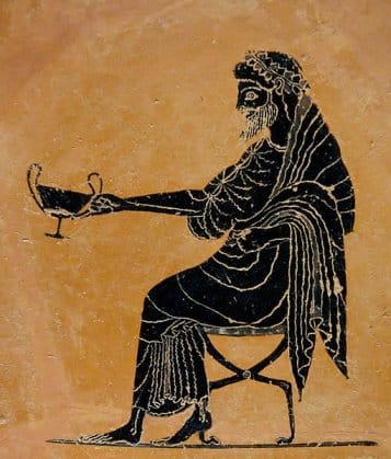 Dionysus extending the cup