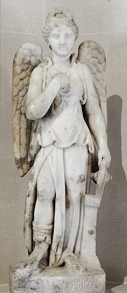 Nemesis, statue dedicated by Ptollanubis. Marble, found in Egypt, 2nd century AD. Louvre, Paris