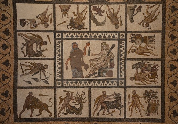 All 12 labours of Heracles, Mosaic of Llíria (Valencia, Spain)