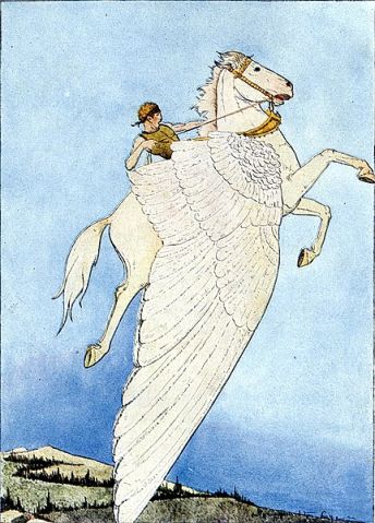 Bellerophon riding Pegasus (1914)