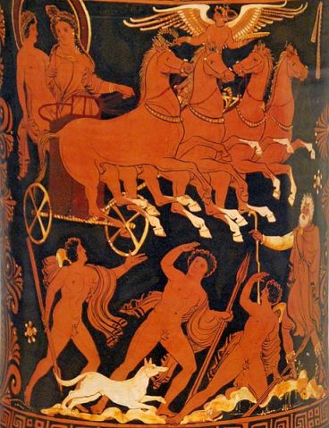 The rape of cephalus by eos red figure loutrophoros Antikensammlung