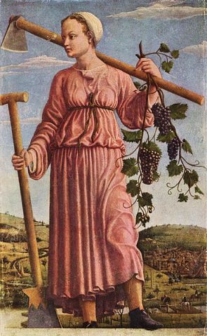 Polyhymnia, the Muse of sacred poetry, sacred hymn and eloquence as well as agriculture and pantomime