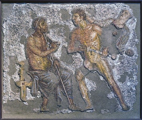 Achiles and Agamemnon, from a mosaic from Pompeii, 1st century AD