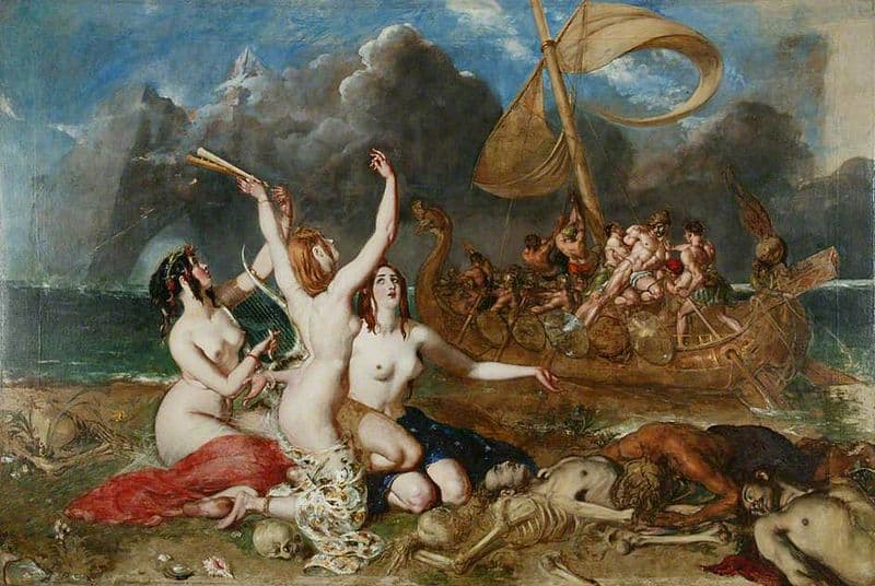 The Sirens, the captivating creatures of Greek mythology, known for their mesmerizing songs that lured sailors to their doom.