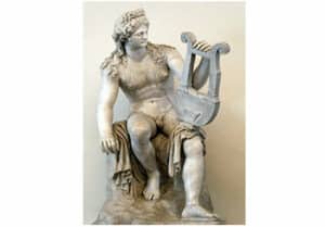 Apollo kitharoidos with a lyre