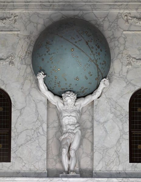 Atlas bearing the burden of the heavens.