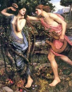 Apollo's relentless pursuit of Daphne