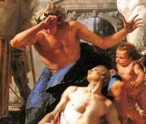 Apollo mourning Hyacinth's death