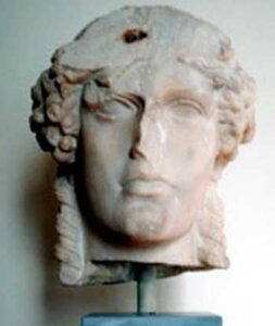Apollo head in Pentelic marble