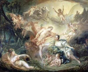 Apollo revealing divine nature to Shepherdess Isse