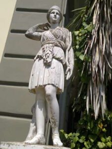 Majestic statue of Artemis