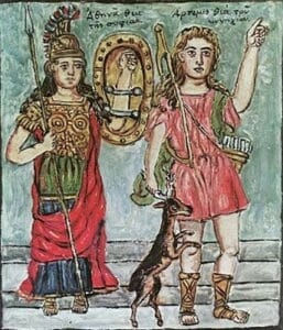 Alena standing alongside Artemis