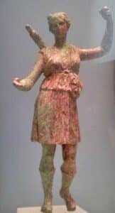Bronze statue showcasing Artemis's might
