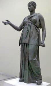 Bronze depiction of Artemis