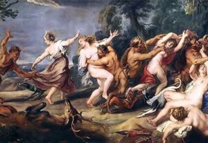 Artemis and Nymphs caught by surprise by Fauns