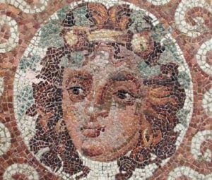 Mosaic depicting Dionysus, god of wine