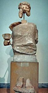 Massive statue fragments of Dionysus