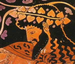 Kylix showcasing Dionysus, god of wine