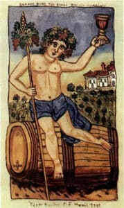 Dionysus, ancient god of wine, in his glory