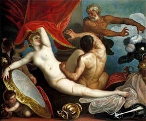 Hephaestus's surprise discovery of Venus and Mars together.