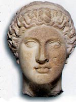 Sculpted head of Hera from the Heraeum of Argos.