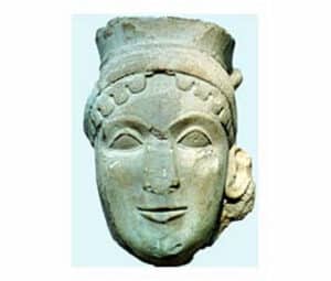 Sculpted head of the goddess Hera.