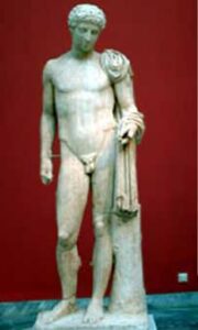 Ancient statue of Hermes from Aegion