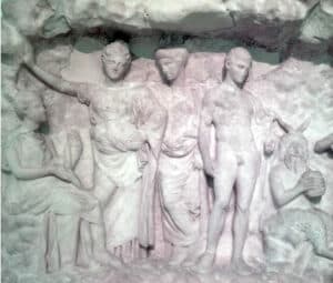 Relief of Hermes and Pan with Nymphs in a cave setting