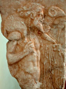 Altar depicting Hermes carrying a ram