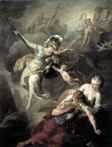 Combat between Ares and Athena