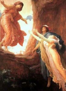 The emotional reunion of Demeter and her daughter Persephone.