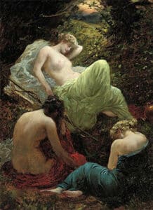 Goddess of the hunt, Artemis, taking a siesta