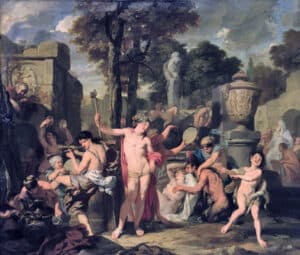 Grand feast in honor of Dionysus