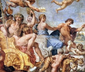 Dionysus celebrating with Ariadne
