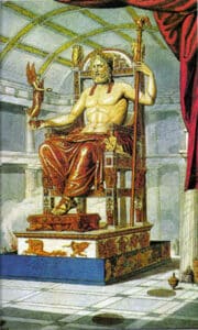 Reconstruction of Zeus's gold and ivory statue