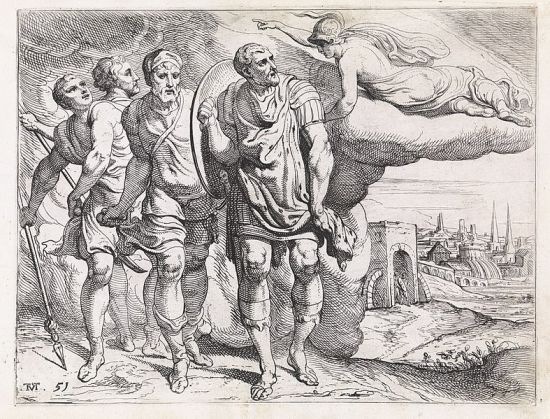 Odysseus and Telemachus on their way to Laertes. The Works of Odysseus
