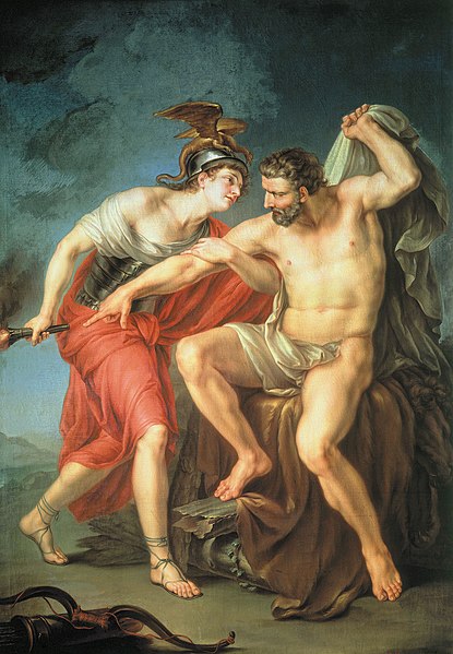Hercules Burning Himself on the Pyre in the Presence of His Friend Philoctetes