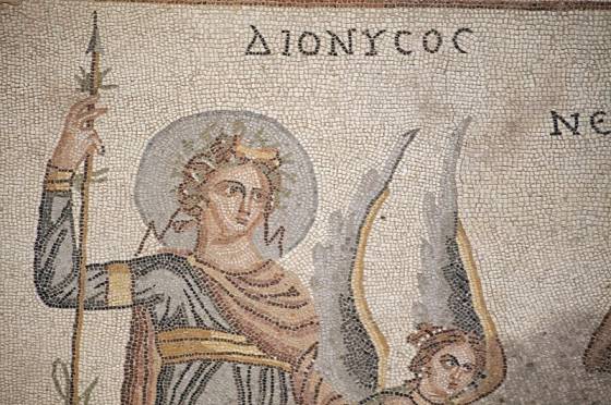 Dionysus in a mosaic from the House of Poseidon, Zeugma Mosaic Museum