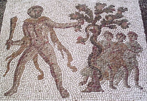Heracles in the garden coming for the apples.