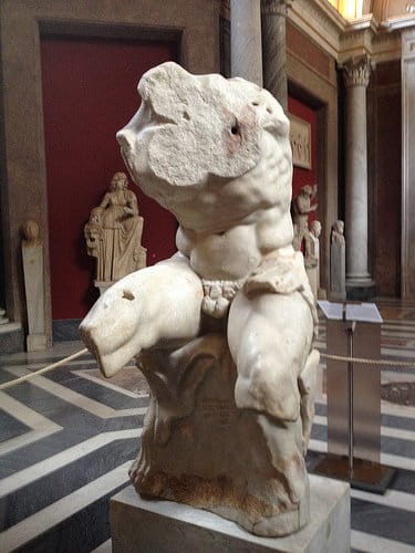 The Belvedere Torso, a marble sculpture carved in the first century BC depicting Ajax