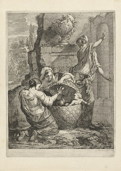Erichthonius found by the three daughters of Cecrops
