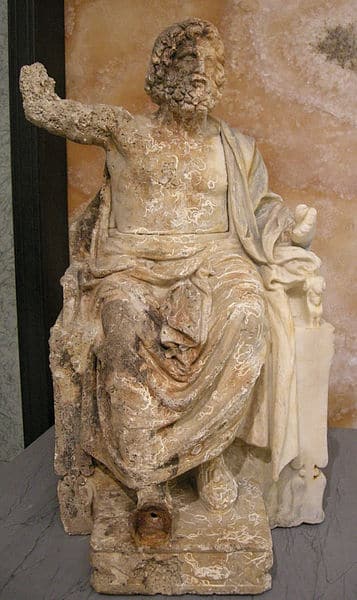 Arte greca, zeus in trono, 200 ac. circa